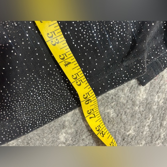 Vtg Y2K Prom Dress Glitter Maxi Gray Fairy Goth Sparkly Slinky Stretch Sz 9-10 - Picture 10 of 11